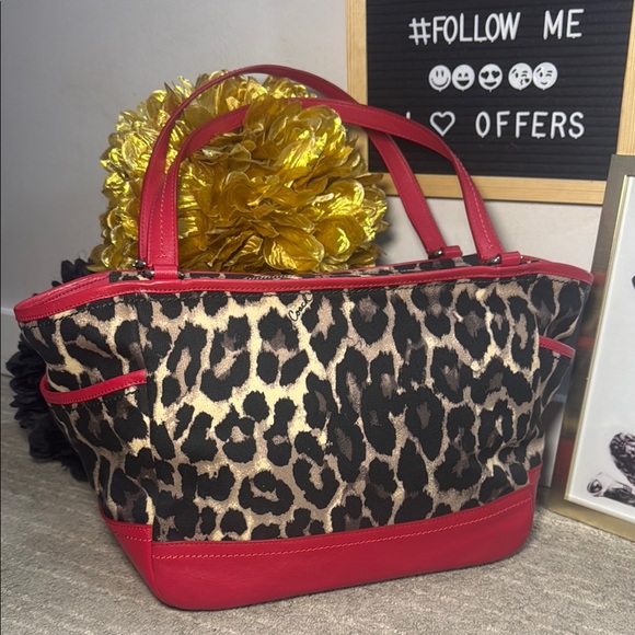 Coach Leopard Print Tote & wallet set - Picture 7 of 13